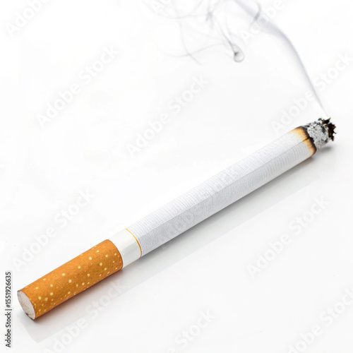 Cigarette isolated on white layered background