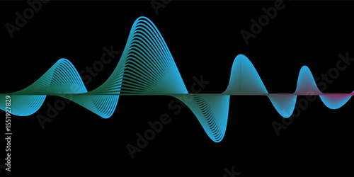 abstract smooth wave background design card template for birthday greeting wallpaper or poster fluid art ink style