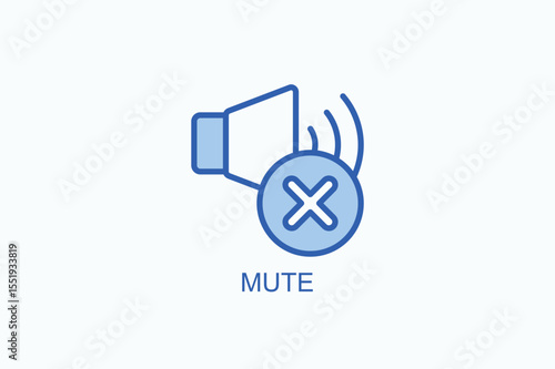 Mute Icon Or Logo Isolated Vector Illustration
