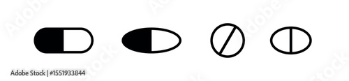 pills icon on white background	