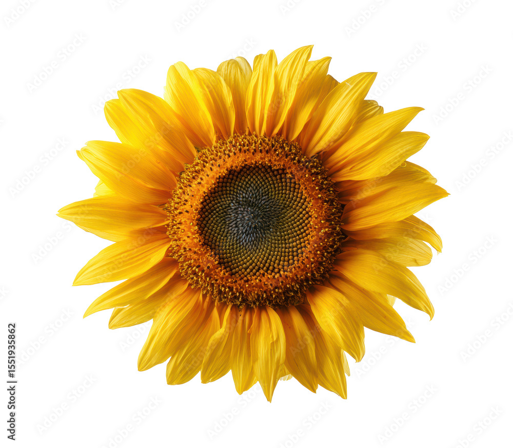 Fototapeta premium Bright sunflower bloom symbolizing summer warmth and joy