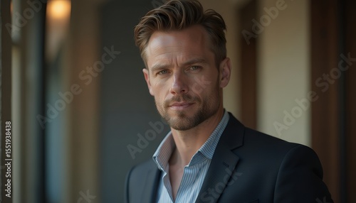 Portrait of a Man in Suit and Shirt