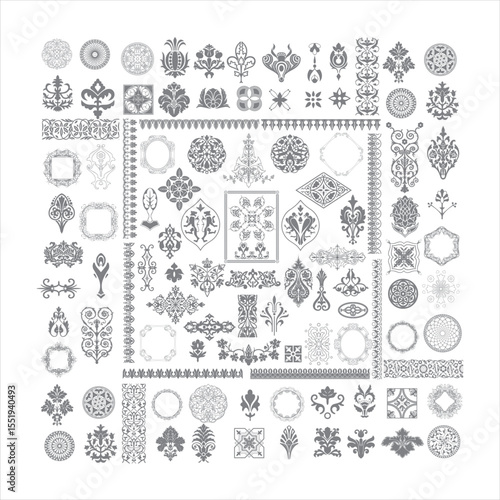 Traditional and Cultural Beautiful pattern design, tattoo design, mandala patterns, Arabic patterns, Rangoli, Alpona, Kolam, Paisley line art