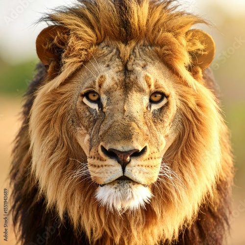 Mirada Real: Primer Plano del León, Generated image