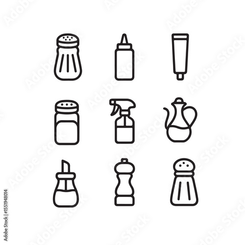 Kitchen Seasoning Icons.