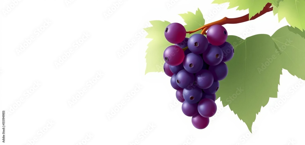 Obraz premium Simple, clean vector illustration of a single grape , vector, symbol
