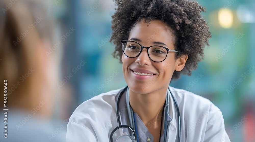 Doctor with Stethoscope and Glasses Smiling Doctor with Stethoscope and Glasses Smiling