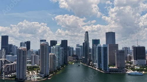 Wallpaper Mural Aerial view of Miami beach coastline. Skyline and skyscrapers at Miami Beach. Summer Miamis vibes. Panoramic cityscape of Miami Beach. Miami skyline at daylight. Torontodigital.ca
