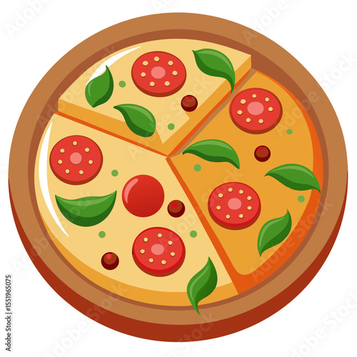 Pizza with Toppings in a Pan