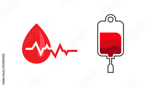 Blood Donation Lifeline, Heartbeat, Red Cross, Health, Vital, Donate, Life, Blood Bag, Pulse