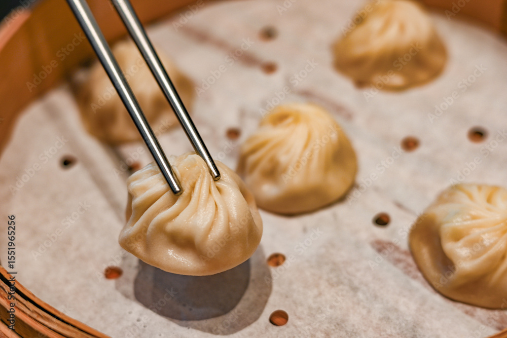 Naklejka premium 小籠包