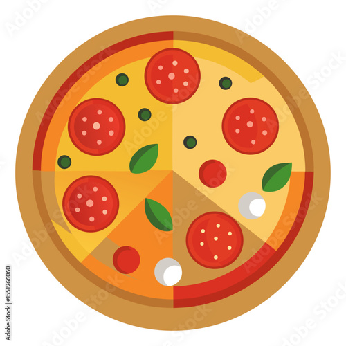 Colorful Pizza Illustration