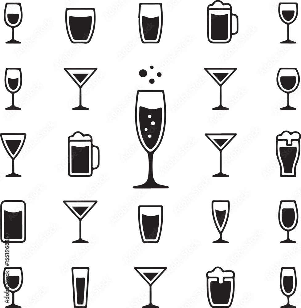 Beverage icon set. Drinks icon set. Containing water, coffee, tea, drinking, glass, soda, cocktail, bottle, wine, beverage and more. Editable stroke. Vector illustration Beverage icon set. Drinks icon set. Containing water, coffee, tea, drinking, glass, soda, cocktail, bottle, wine, beverage and more. Editable stroke. Vector illustration
