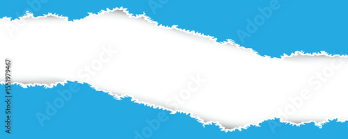 Torn paper edge with a transparent background.