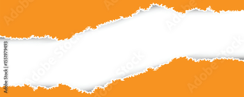 Torn Paper Frame, PNG cut-out, Blank space in Center