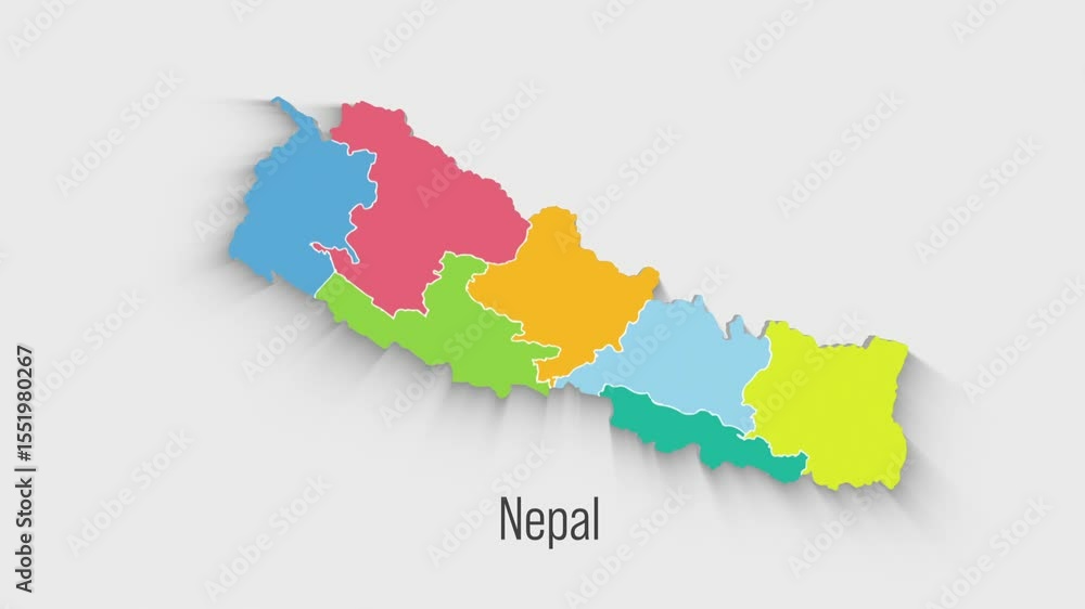 New Nepal Map Reveal 3D Animation | Modern Geographic Visualization | Dynamic Map Intro