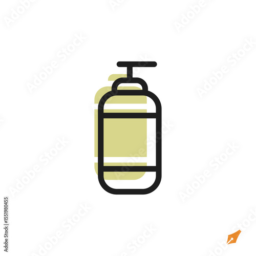 Shampoo icon is designed in a visually appealing and easily recognizable style. It’s suitable for various visual needs such as apps, presentations, digital media, or other graphic design projects.