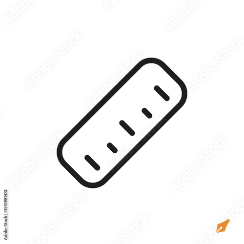 ruler icon is designed in a visually appealing and easily recognizable style. It’s suitable for various visual needs such as apps, presentations, digital media, or other graphic design projects.