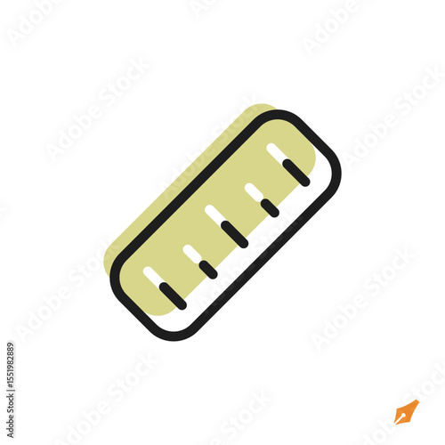 ruler icon is designed in a visually appealing and easily recognizable style. It’s suitable for various visual needs such as apps, presentations, digital media, or other graphic design projects.