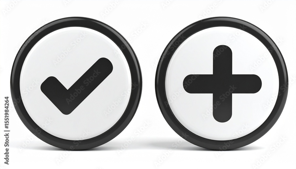 Obraz premium yes and no buttons