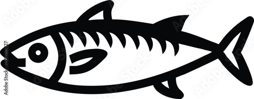 Realistic mackerel fish illustration with detailed scales and fins