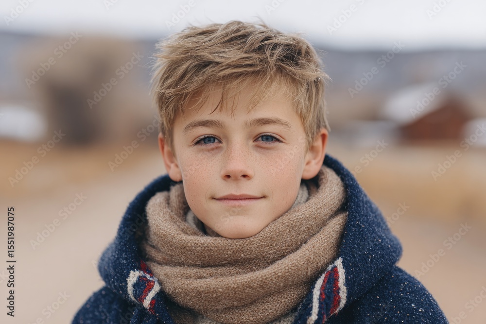 teen boy standing quietly with flag wrapped around shoulders teen boy standing quietly with flag wrapped around shoulders
