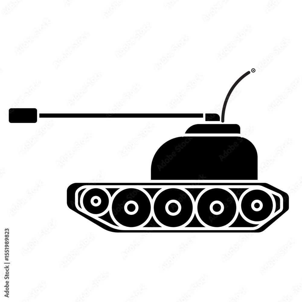 Fototapeta premium war glyph icon. tank glyph icon