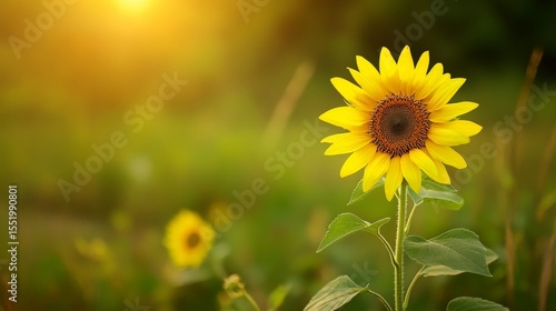 Golden Hour Sunflower: Stunning Nature Photography at Sunset