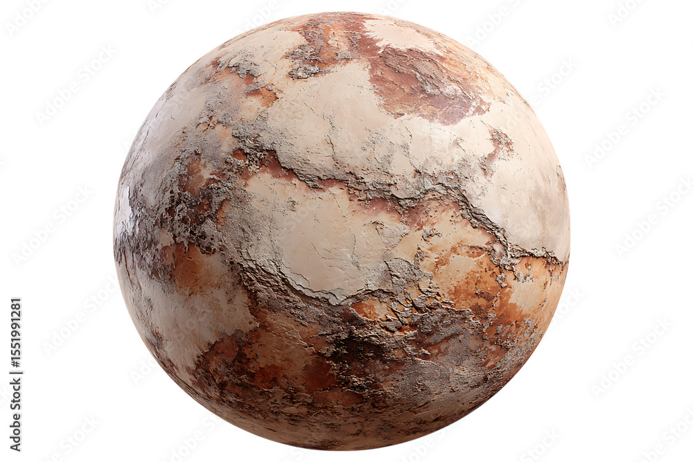 Arid planet, dry cracked surface, red and brown tones Arid planet, dry cracked surface, red and brown tones