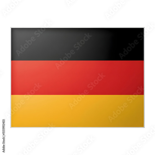 Free Download The official national flag of Germany waving gracefully, featuring the horizontal tricolor bands of black, red, and gold, representing national pride, unity, and European identity, isolated on white. - GFXLoad