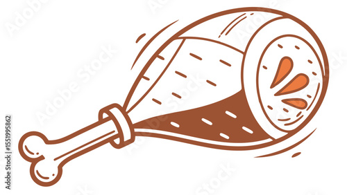 Delicious Roasted Chicken Leg A Culinary Illustration