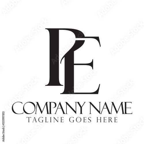 Letter PE or EP Luxury Vector Logo Design for Fashion, Jewelry, and Boutique. 標誌設計, ロゴデザイン, Diseño de logotipo