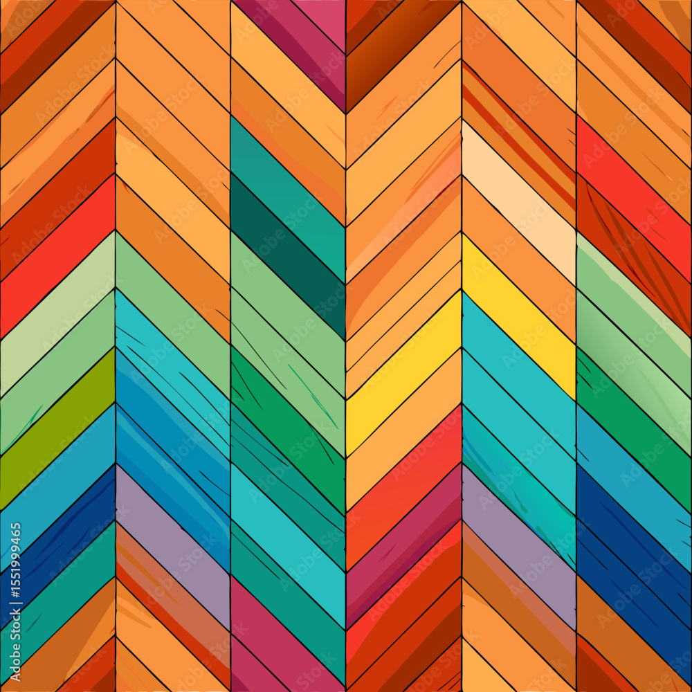 Fototapeta premium Colorful wood texture background, parquet pattern