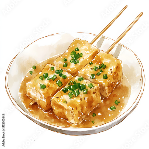 Grilled Tofu Skewers with Soy Glaze.