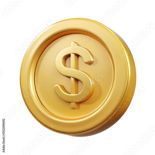 gold coin with dollar sign