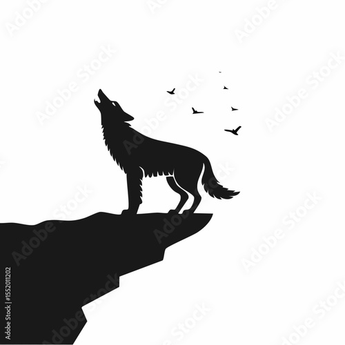 wolf black silhouette