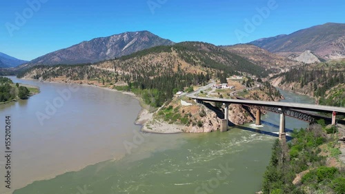 Confluence Fraser Thompson River Lytton British Columbia Landscape
