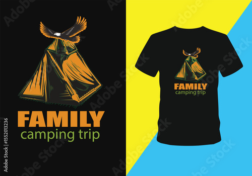.camping t shirt design, camping Vector. graphic vector print for t shirt and background print design: