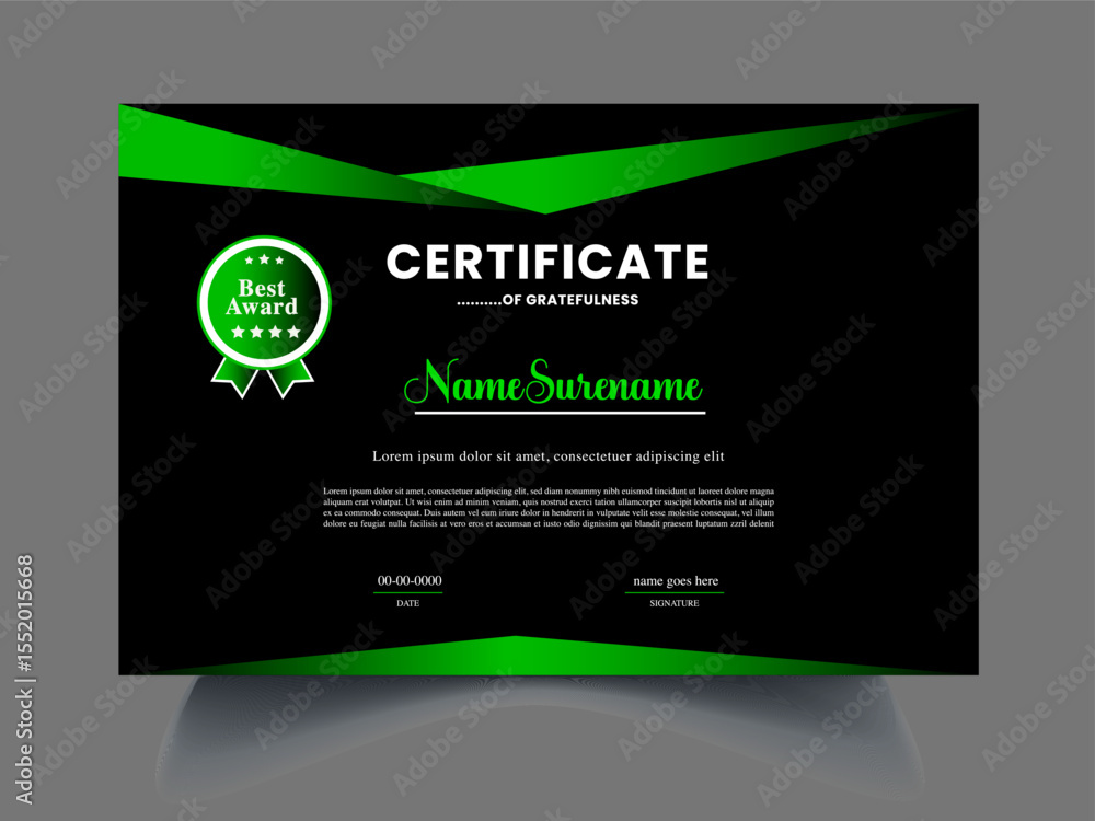 Professional certificate design idea icon Professional certificate design idea icon