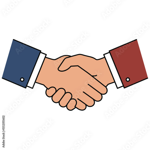 hand shake between two businessmen