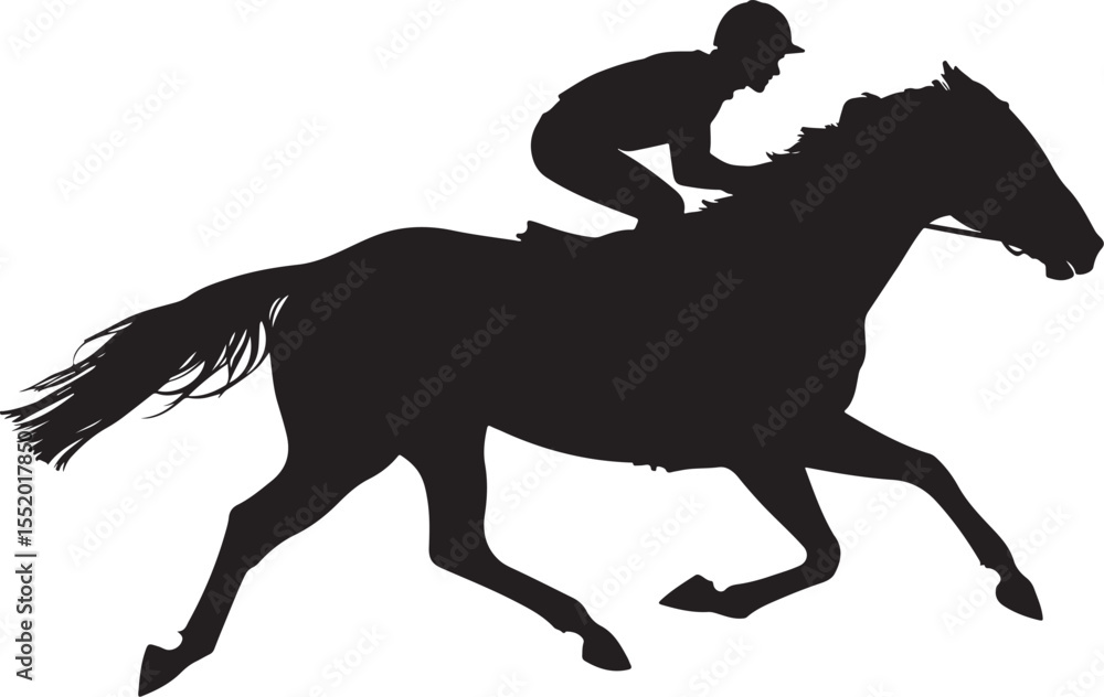 Horse Racing Silhouettes Vector Bundle Horse Racing Silhouettes Vector Bundle
