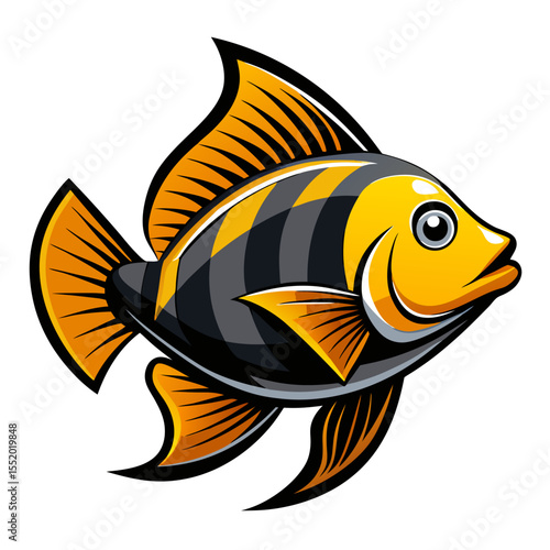 Oscar Fish Vector Art | Clean and Simple Design