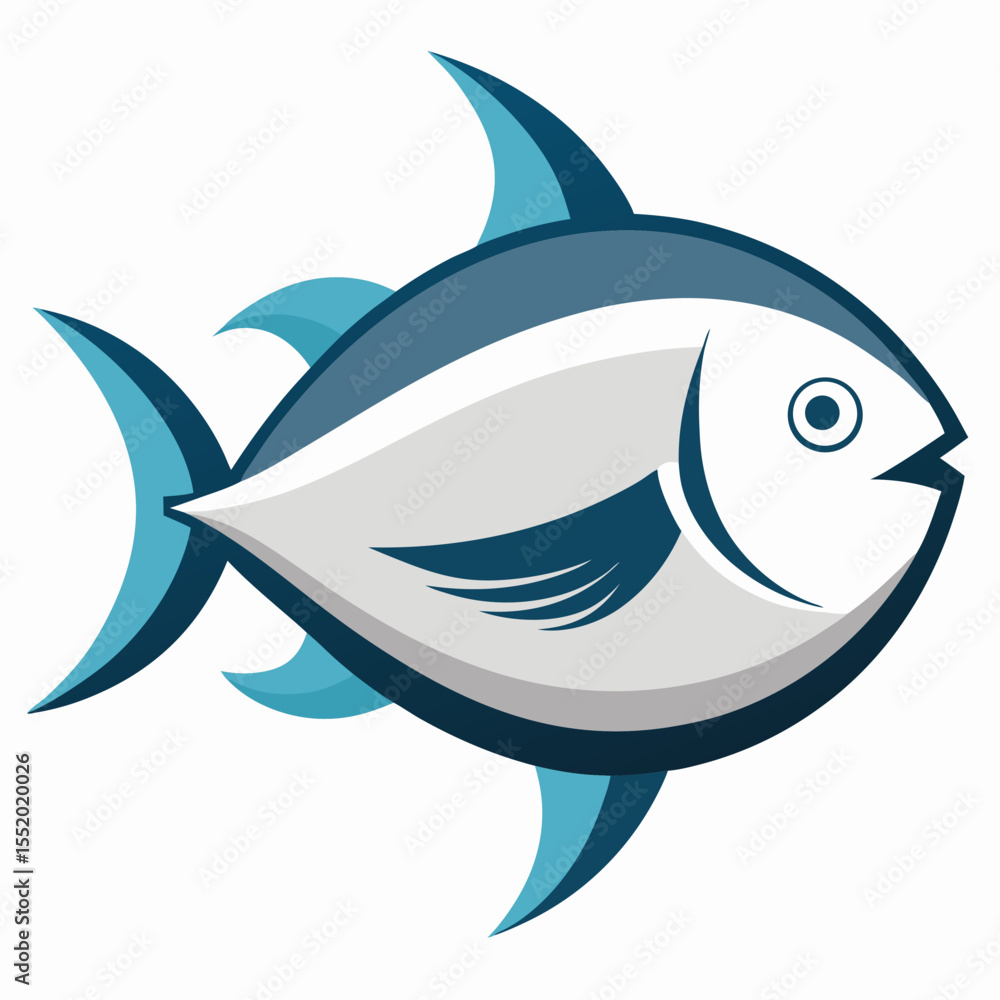 Naklejka premium Permit Fish Vector Art | Clean and Simple Design