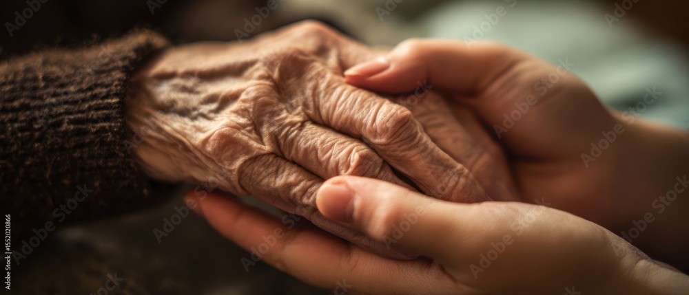 Fototapeta premium The tender moment of hands uniting in love and support.