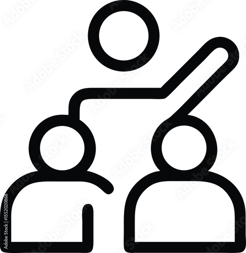 Teamwork collaboration leadership training coaching mentorship group icon vector