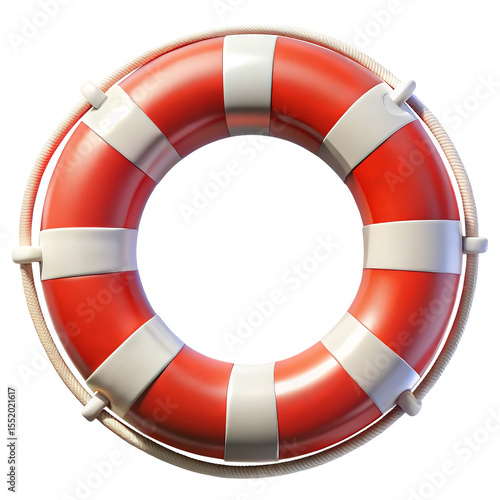 3D lifebuoy PNG, transparent background