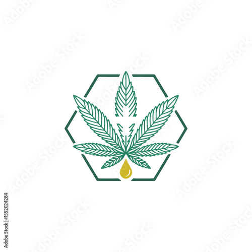 Unique cannabis logo Modern and minimalist vector and abstract logo