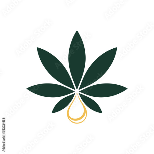 Unique cannabis logo Modern and minimalist vector and abstract logo