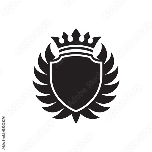 Unique crest crown logo Modern and minimalist vector and abstract logo