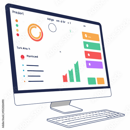 Shared project management dashboard displayed on a computer screen